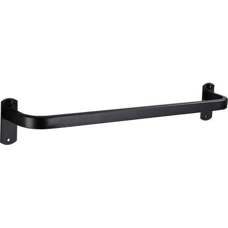 Porte-serviettes en aluminium noir espace porte-serviettes porte-serviettes de bain pour toilette de salle de bain (couche unique 30cm) (1/3)