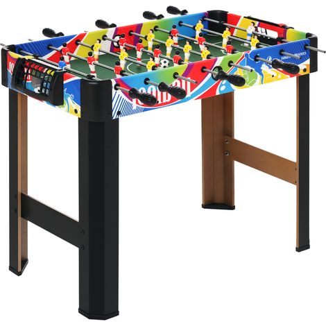 Football de table classique avec 2 balles et 2 tableaux d’affichage, 86,5 x43,5 x 63 cm, table de jeu en MDF, acier inoxydable et plastique