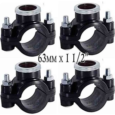 4 Stück Bewässerungskragen 63 mm x 1 1/2''. Wird für die Installation von Bewässerungselementen wie Sprinklern und Diffusoren