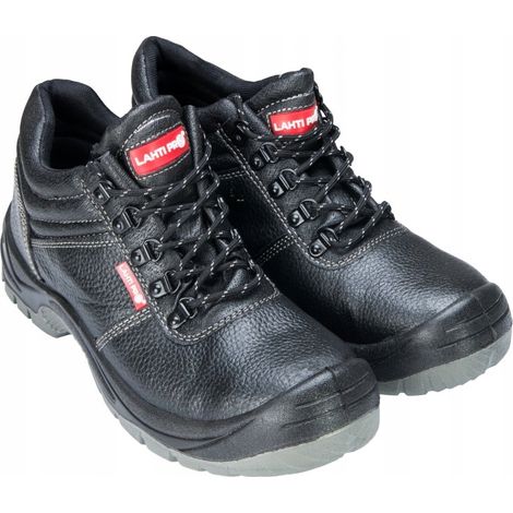 Zapatos de trabajo Lahti Pro de cuero negro, talla 43, 1 unidad. (1/5)