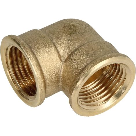 Coude 90° FF/FF 1/2'' laiton nu