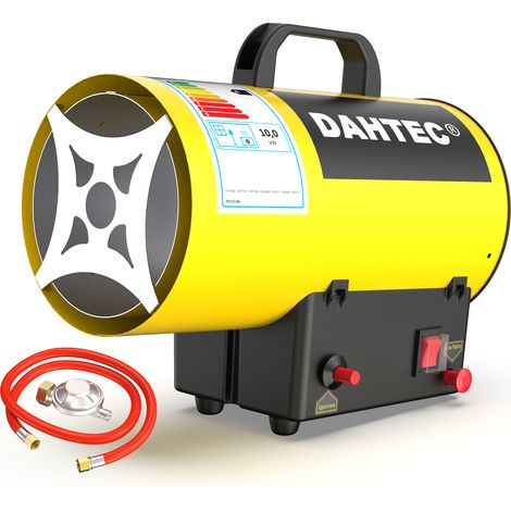 Industrial Gas Space Heater Portable Fan Garage Warmer Heater Workshops Hot Air Blower Fuel Consumption 0.73kg/h, Yellow, 10KW [Energy Class A] (1/5)