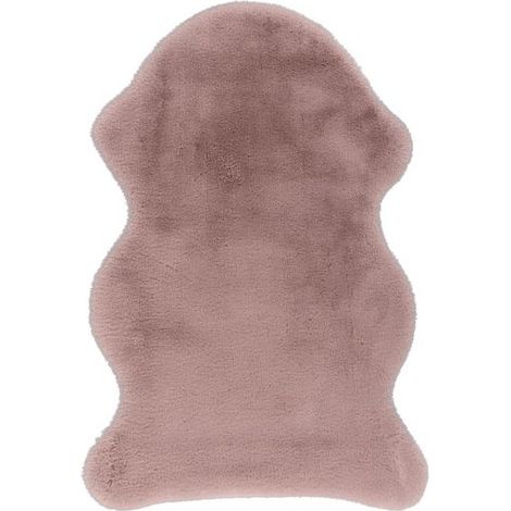 Tapis Imitation Fourrure "Kunda" 60x90cm Rose (1/4)