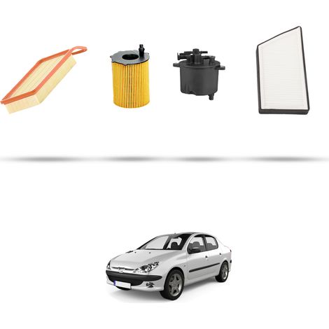 Kit tagliando 4 filtri compatibile con Peugeot 206 1.4 HDi 50kw dal 2001 (1/5)