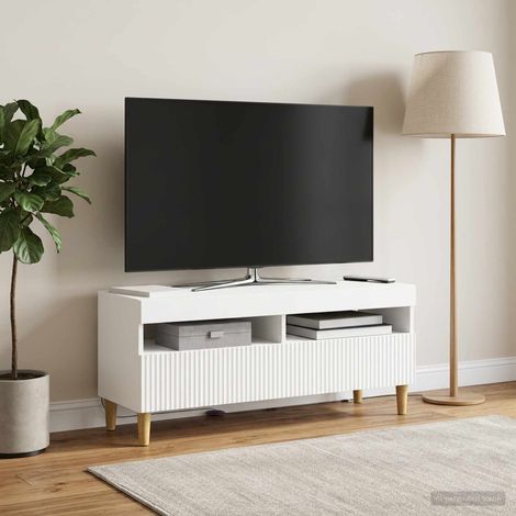Irovami LED TV Stand White Engineered Wood (1/5)