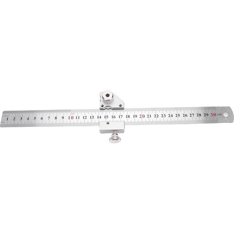 Bloc de repérage pour ébénisterie avec règle en acier et repère de fixation gabarit de traçage multifonction 45 90 degrés perçage poignées (1/5)