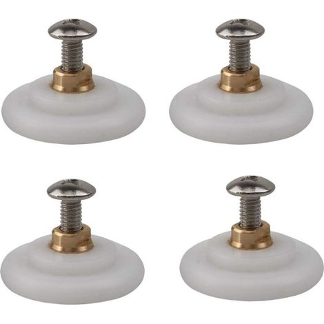 4 pièces de diamètre. 26mm Salle De Douche Poulie Roues Nylon Cuivre Rouleau 26mm x 6mm (1/5)