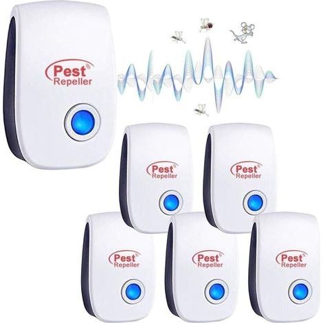 Répulsif Ultrason Anti-Rongeurs Insectes, 6 pcs Ultrason Anti Moustique Ultrason Souris et Rats, Intérieur Répulsif Électronique Insectes pour Souris, Rats Fourmis Araignées Moustiques (1/4)