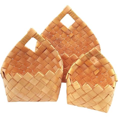 Cesto in pioppo miele, 24x15x35 cm