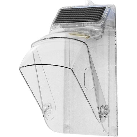 Cubierta impermeable para timbre solar con alarma de seguridad y protección, instalación rápida en exteriores.