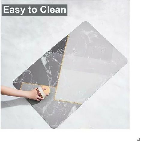 Tapis De Bain - Diatomite - Microfibre - Séchage Rapide - Pour Salle De Bain - 40x60 cm (1/4)