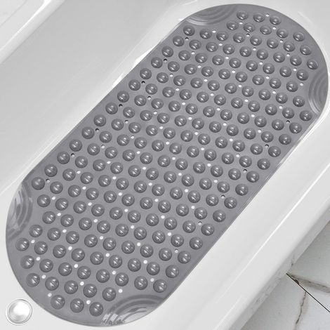 Duschmatte, rutschfeste Badematte mit Abflusslöchern und Saugnäpfen (1/4)