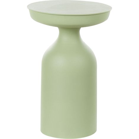 Mesa auxiliar de centro moderna metal hierro acabado mate recubrimiento en polvo tablero redondo verde Tenjo
