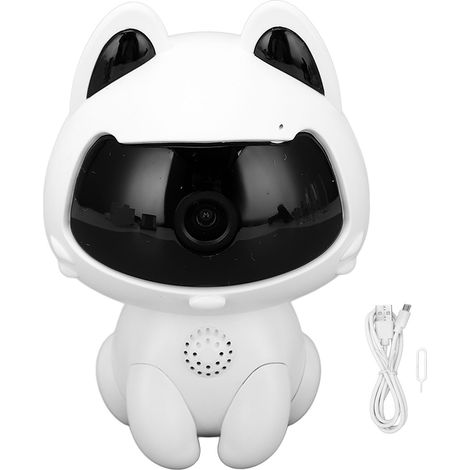Caméra de Surveillance Robot WiFi 1MP HD avec Interphone Bidirectionnel pour Sécurité Domestique (1/5)