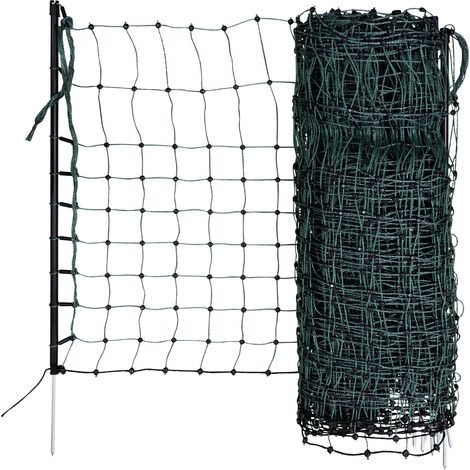KERBL - Rete di protezione per conigli - 25 m - 65 cm - Punta doppia - Verde (1/5)