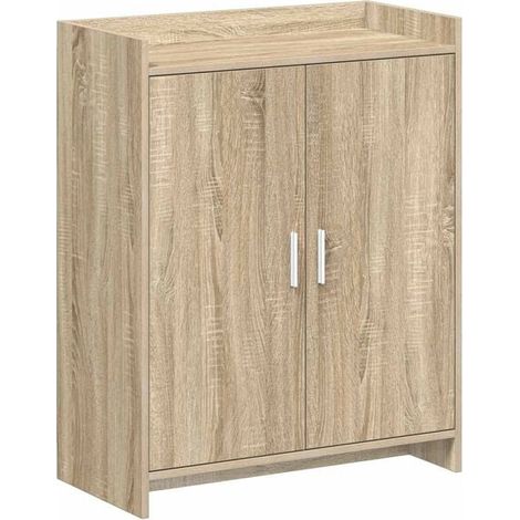 Meuble à chaussures avec portes, chêne Sonoma, 73,5 x 36 x 92 cm