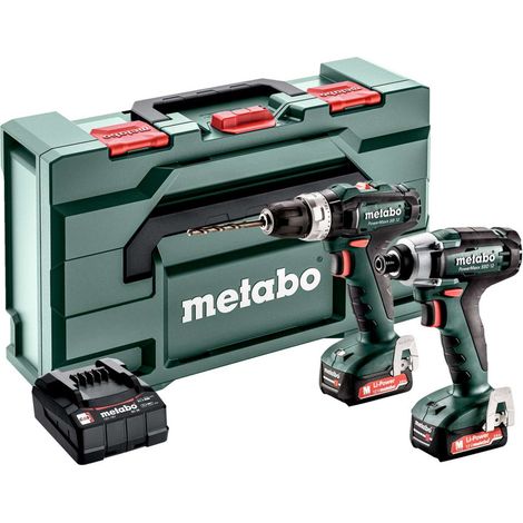Metabo Combo Set 2.7.2 12 V Máquinas de batería en el juego/metaBOX 145 PowerMaxx SB 12 + PowerMaxx SSD 12