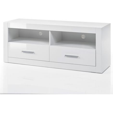 TV-Lowboard BALVE-61 modernes Hifi-Rack in weiß Hochglanz mit LED BxHxT: 150x61x45cm (1/5)