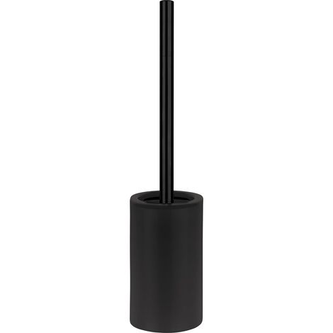 1 Porte-Balai WC, Tube, Porcelaine, Noir Mat, Tête 72 Mm, Salle De Bains (1/5)