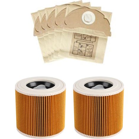 Filtre HEPA et sacs pour aspirateur Karcher WD2250 A2004 A2054 MV2 WD2 - Pièces détachées et accessoires-AquaForge (1/5)