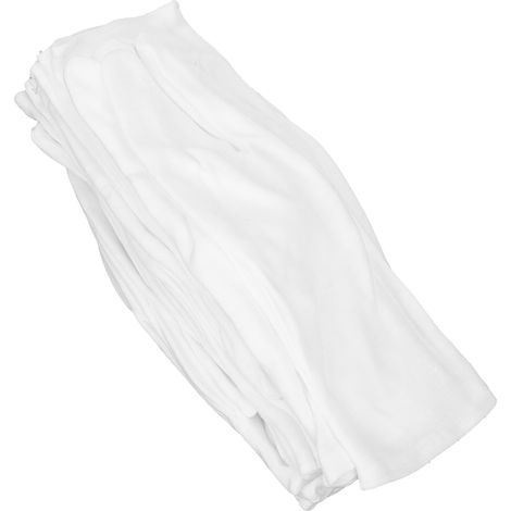 Gants de travail en pur coton blanc, anti-transpirants, taille L. Remarques concernant la commande : 12 paires/paquet, veuillez demander au fournisseur de les emballer dans des sacs en PE avant l’expé (1/5)