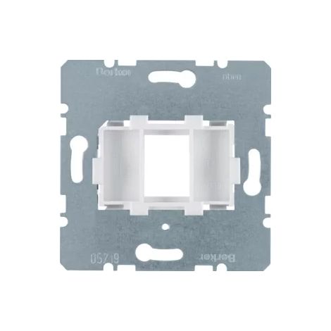 BERKER Trägerplatte mit weißem Eingang mit 1 Element 454002 (1/2)