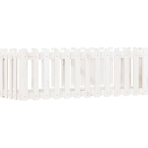 Maison Exclusive - Hochbeet Lattenzaun-Design Weiß 150x50x50 cm M
