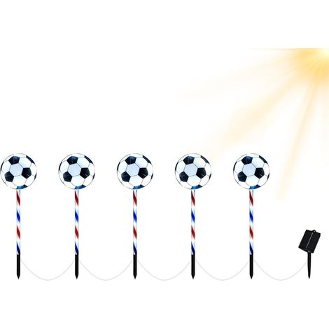 Générique Spots Solaires De Pelouse  Lampe Football Drôle 1 à 5 Étanche à Piquer  Lampe Paysagère Décorative  pour porche cour trottoir arrière-cour et chemin (1/3)