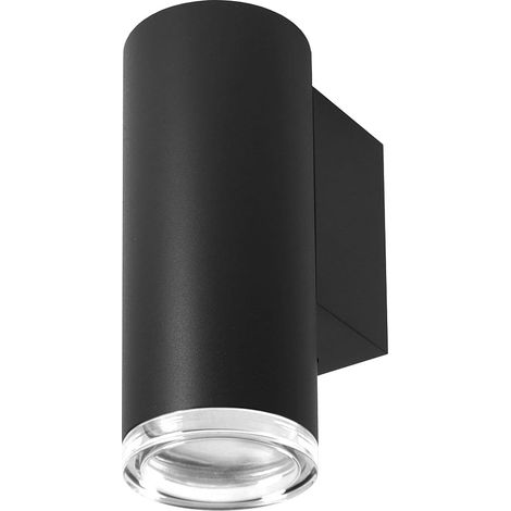 Applique murale noire alu GU10 IP44 bas TURYN Polux (1/2)
