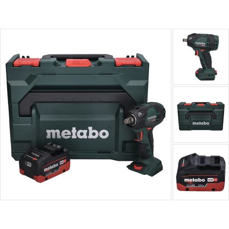 Metabo SSW 18 LTX 300 BL Visseuse à chocs sans fil 300Nm 1/2" 18V Brushless + 1x Batterie 5,5Ah + Coffret - sans chargeur - (602395840)