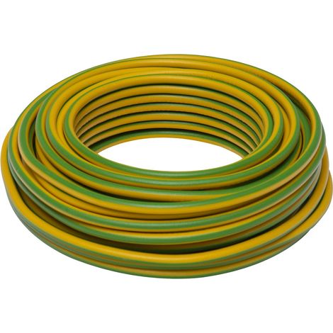 Cable eléctrico HO7V-U 2,5mm2 verde-amarillo 10m