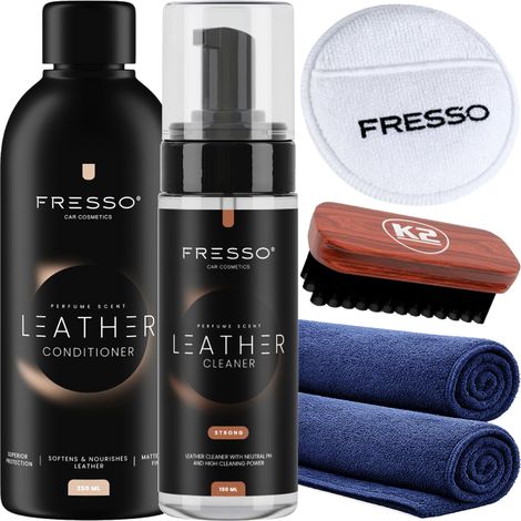 Kit de cuidado, limpieza y renovación de cuero Fresso mini (1/5)