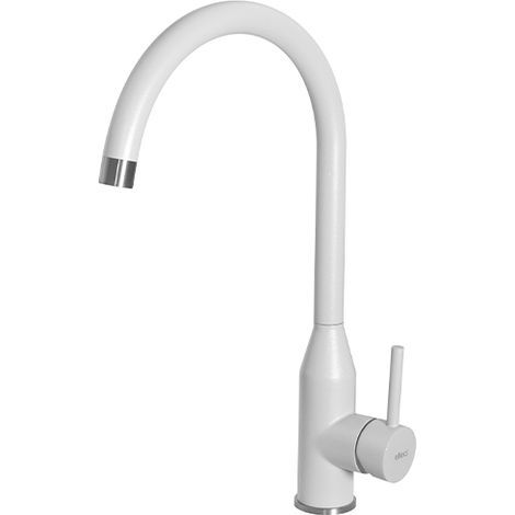 Elleci Adige. Tipo di beccuccio: Standard, Colore del prodotto: Bianco, Materiale del rubinetto: Granitek. Altezza sopra la superficie di fissaggio (max): 40,2 cm, Distanza tra foro di f... - MGKADI68 (1/2)