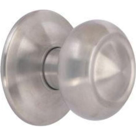 Emuca Pomo para puerta de entrada, Modelo Fedora, Tirador Ø70mm para puerta principal, Acero inoxidable, Níquel satinado (1/4)