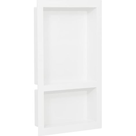Niche de douche avec 2 compartiments Blanc brillant 41x69x9 cm