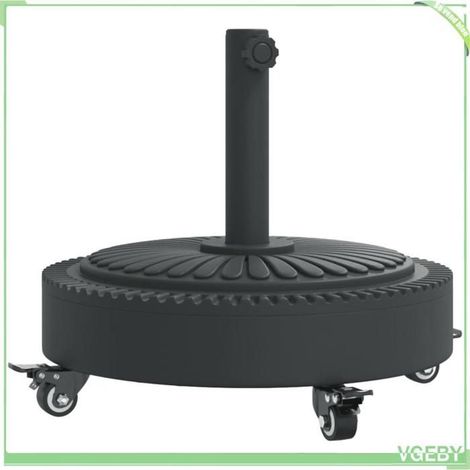 Base de parasol - FAFEICY - Motifs de lignes - Ø 38/48 mm - 27 kg - Roulettes verrouillables (1/5)