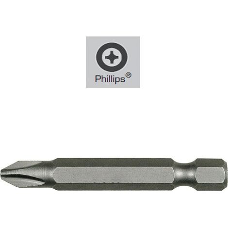 Tournevis Phillips long n°2 (20 pièces) S2 en acier au chrome vanadium
