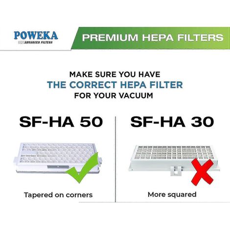 Filtre HEPA Airclean 50 compatible avec les aspirateurs Miele S4000, S5000, S6000, Complete C2 et Complete C3. Accessoires de remplacement : SF-HA50-SFYGV() (1/4)