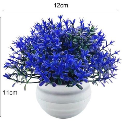 Plante Artificielle - Pot Ornemental Faux Orchidée Pourpre - Décoration Intérieure Extérieure - 1 Set (1/4)