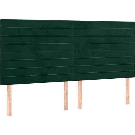 Maison Exclusive - Testiera Verde Scuro 200x5x118/128 cm Velluto (1/5)