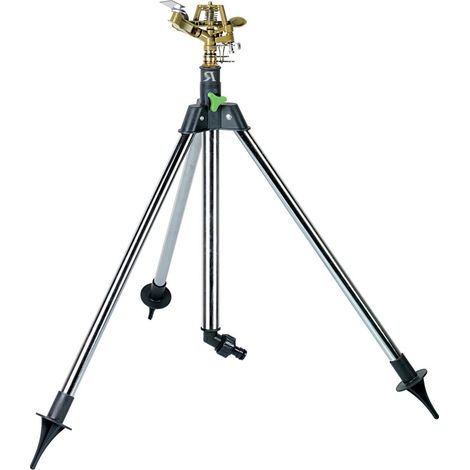 RIBIMEX Aspersore in metallo su treppiede regolabile 360° raggio 25 m - 500 m²
