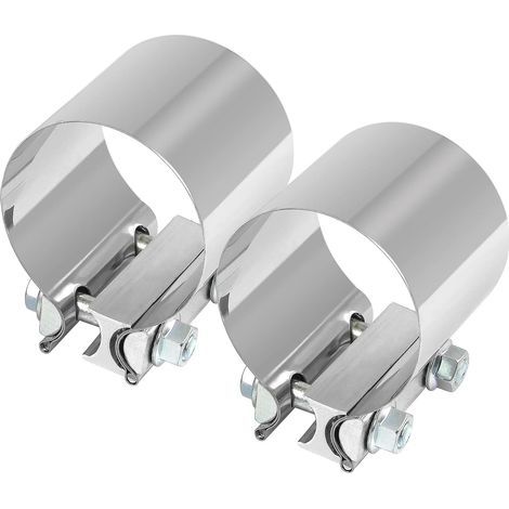 Ø 76 mm x 76.2 mm longueur Collier inoxydable d'échappement de Universal (2 pièces)