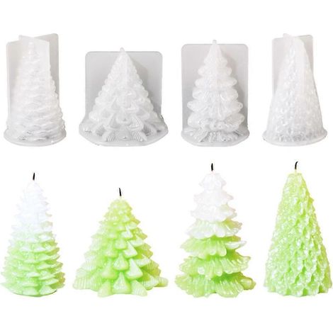 moules délicats en silicone pour la fabrication de bougies artisanales, réutilisables, en forme de 3D. (1/5)