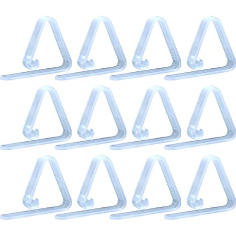 Juego de 12 pinzas de plástico transparente para manteles, sujetamanteles, clips para manteles (transparentes, talla única) (1/5)