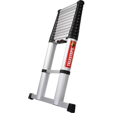 Teleskopleiter 3.80m mit Stabilisatorstange - maximale Arbeitshöhe 4.60m - TEL-20138WS
