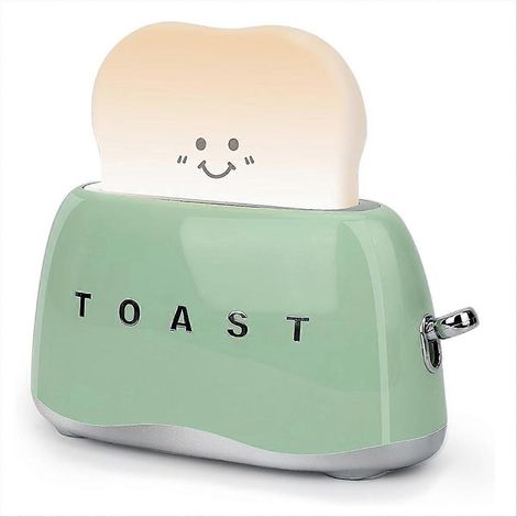 Retro-Toasterlampe, grüne Schreibtischgeschenkidee in Form eines Retro-Toasters (1/5)