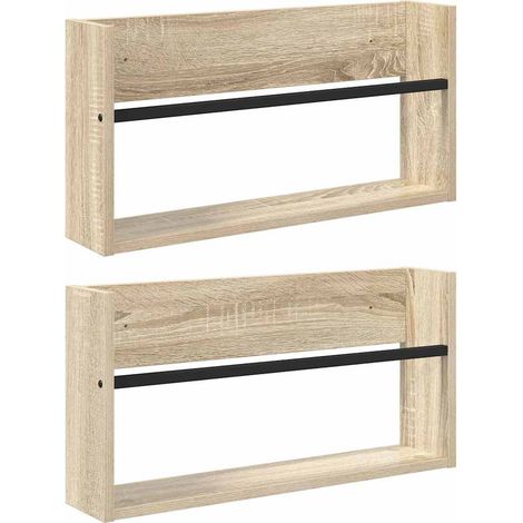 Maison Exclusive - Scaffale per riviste 2 pcs Rovere Sonoma 60 x 12 x 30 cm