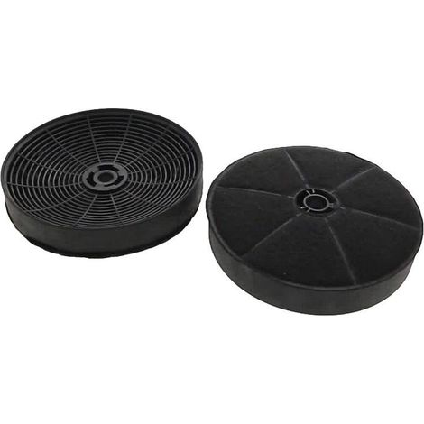 Lot de 2 filtres à charbon d'origine pour hotte – Diamètre 165mm – Remplacement tous les 6 mois – Compatible avec modèles Airlux et Glem (1/6)