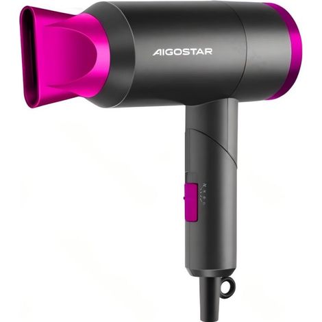 Sèche-cheveux de voyage pliable Aigostar 1800 W, air chaud/froid, protection thermique, portable