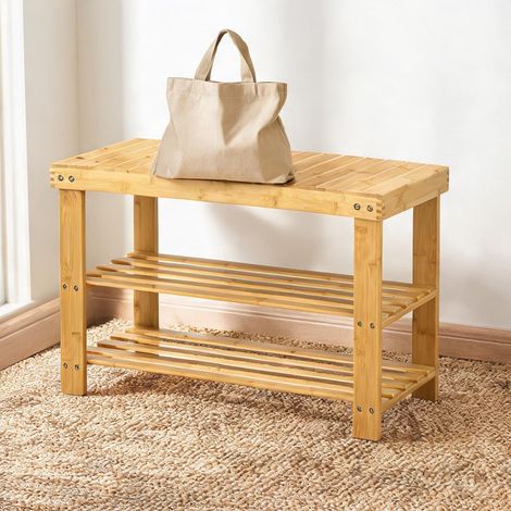 Console coloris natural bois finish en bambu 70 x 28 x 45 cm (1/5)